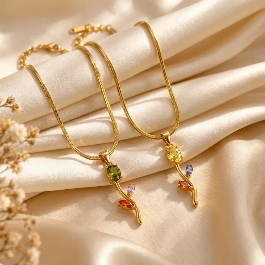 Avirena Tulip Pair, Olive and Citrine
